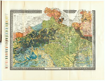 Geologische kaart van Bohemen, omgeving van Teplice tot Liberec door Unbekannt Unbekannt